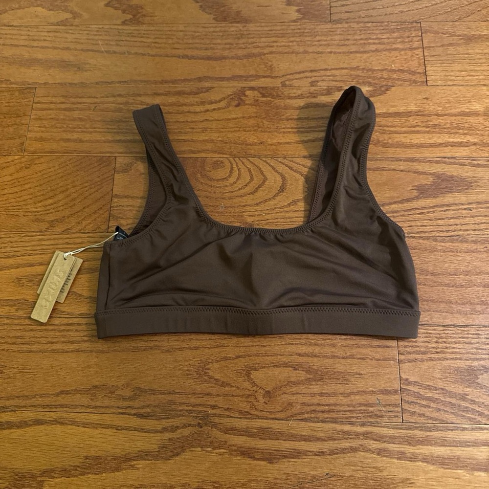 SKIMS Chocolate Brown Scoop Bralette